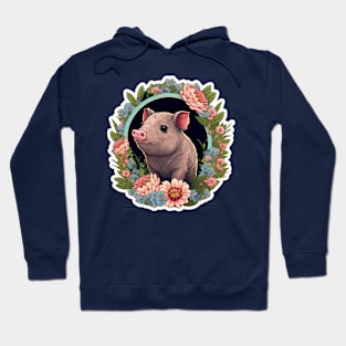 Water Colour Piglet Hoodie